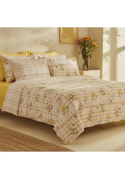 Karaca Home Minella Sarı %100 Pamuk Soft Touch Çift Kişilik Nevresim Takımı Sarı