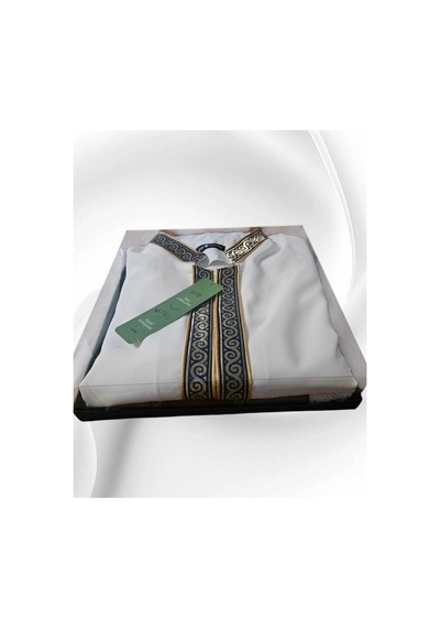 Çeyizlik Cübbe Seccade Takımı Seccade Boyutu 70x120cm Ekru Ekru