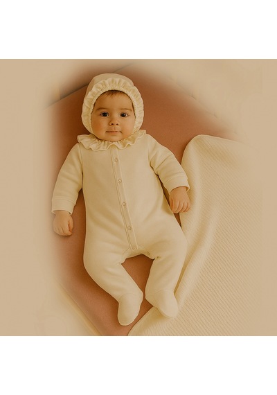 Bistyle Yenidoğan Tulum Battaniye Prıncess 13115 Ekru