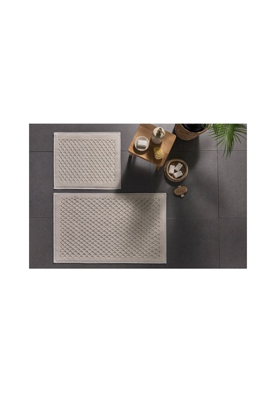 Cobble 2'li Banyo Paspası Krem