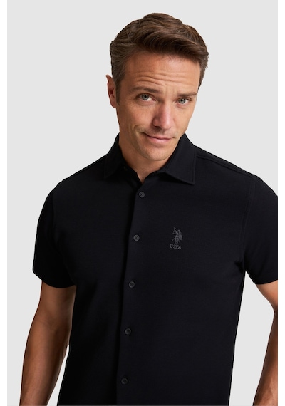 U.s. Polo Assn. Erkek Siyah Gömlek Örme 50320217-vr046