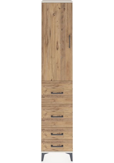 Arges Dolap 2 Raflı 4 Çekmeceli Tek Askılı 44x30x221 Aytaşı-çam Aytaşı