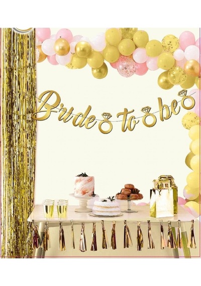 180cm Gold/altın Sarısı Bride To Be Banner Süs Bekarlığa Veda Parti Konsept Süsü