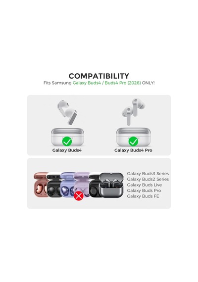 Samsung Galaxy Buds4 Pro/buds 4 İçin Kulaklık Kılıfı Darbelere Ve Çizilmeye Karşı Kasa Koruyucu