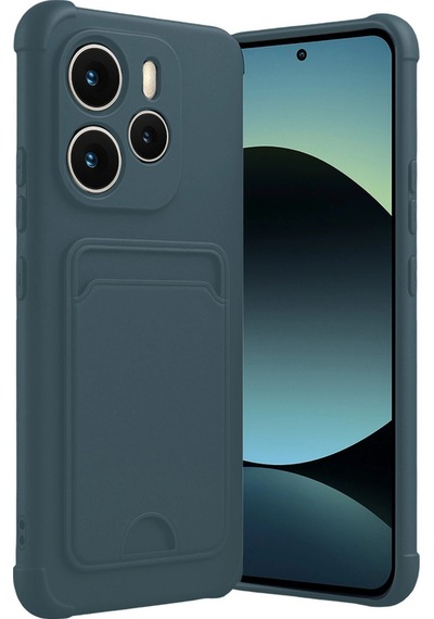 Redmi Note 14 4g Kelvin Kartvizitli Silikon - Koyu Yeşil