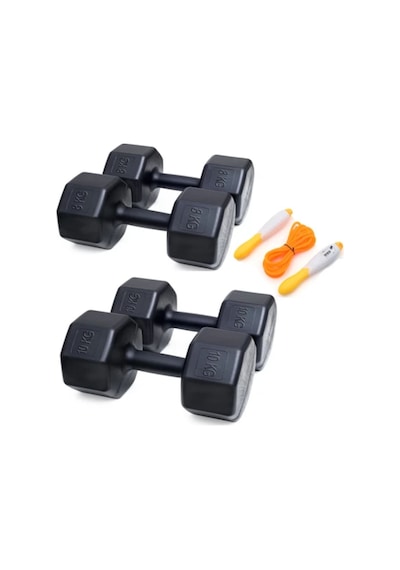 Ps Spor 2 Li Dambıl Set 8 Kg X 2 Adet 10 Kg X 2 Adet + Sayaçlı Atlama Ipi