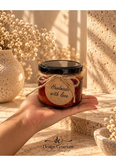 Amber Élegance Amber Kokulu %100 Soya Aromaterapi Wax Mum-300cc Kahverengi
