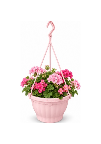 Şeker Pembe Askılı Saksı 10 Adet 3.5 Lt 22.5cm X 14 Cm