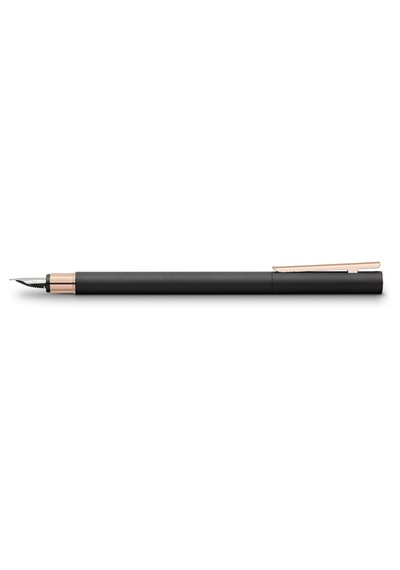 Faber-castell Dolma Kalem Neo Slim, Uç M, Metal Siyah, Pembe Altı Diğer