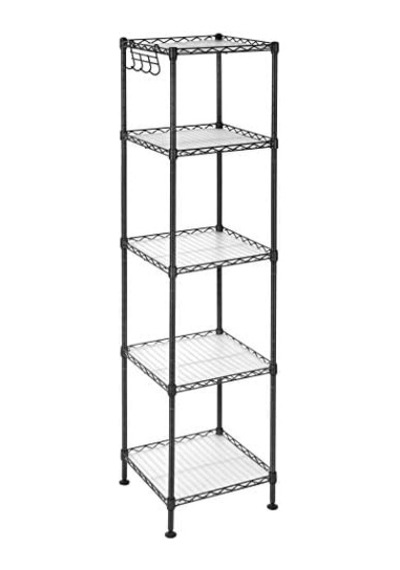 Banyo Rafı, Ayaklı Raf, Metal, Sağlam, 100 Kg'a Kadar Taşıma Kapasitesi Lgr23bk Siyah