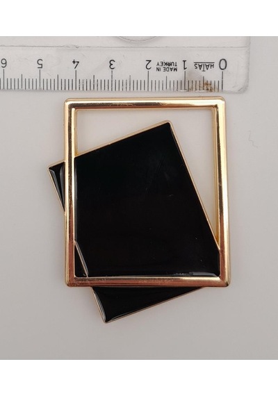 Angel Çanta Aksesuar Light Gold Çerçeve Model Siyah Renk Mıknatıslı Kilit