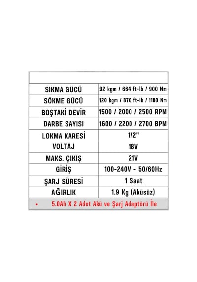 Rotake RC8812 1180 NM 1/2 Akülü Somun Sökme