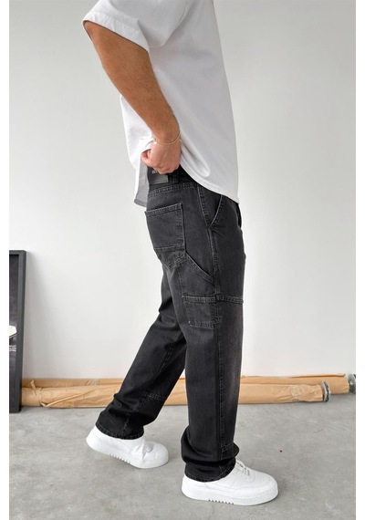 Füme Patch Detaylı Baggy Pantolon