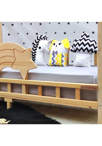 Markaawm Markaawm Kayan Yıldız Montessori Yatak Çocuk Karyola Bebek Beşiği Akçaağaç