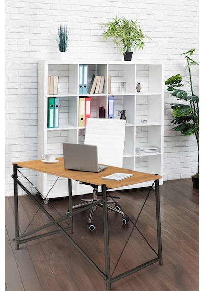 Modern Metal Ayaklı Masa 100 50 75 Cm Çok Renkli