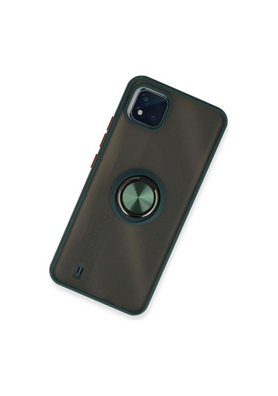 Realme C11 2021 Kılıf Montreal Yüzüklü Silikon Kapak