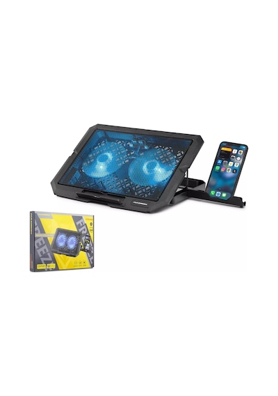 Hadron HDX4253 Ledli Çift Fanlı Telefon Standlı Notebook Soğutucu