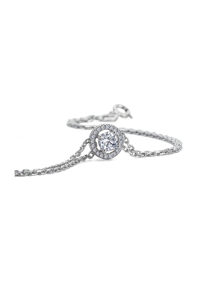 0.50 Karat Effective Diamond Büyülü Işıltı Tektaş Gümüş Bileklik