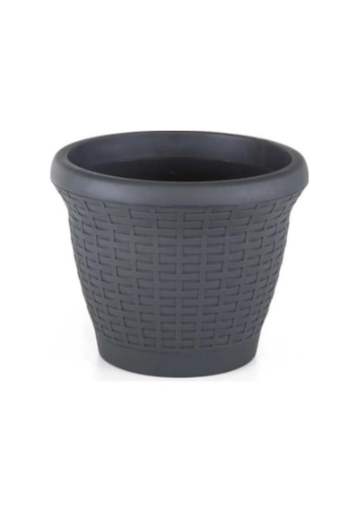 Omnipazar So-hs05 Plastik Hasır Desenli Dekoratif Saksı 25 Litre No 5