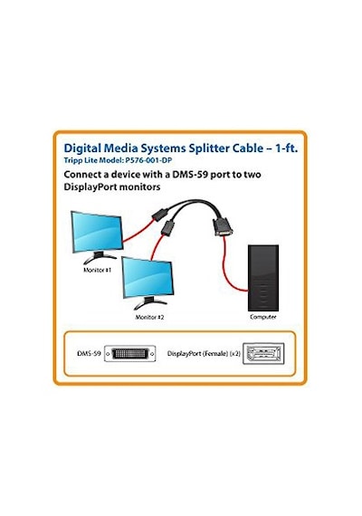 Dms-59 Dms59 To 2X Displayport Dişi Y Splitter 59 Pin Kablo