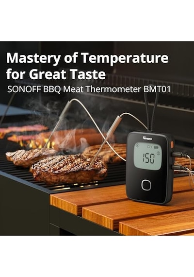 Sonoff Et Termometresi, Sigara İçen Fırın İçin Kablosuz Et Termometresi, 2 Problu Dijital Izgara Termometresi, Zamanlayıcı Modu, Akıllı Lcd Arka Işık, Bildirim Uyarısı, Barbekü Termometresi Ahşap Sonoff Et Termometresi, Sigara İçen Fırın İçin Kablosuz Et Termometresi, 2 Problu Dijital Izgara Termometresi, Zamanlayıcı Modu, Akıllı Lcd Arka Işık, Bildirim Uyarısı, Barbekü Termometresi Ahşap