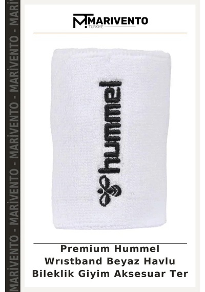 Premium Hummel Wrıstband Beyaz Havlu Bileklik Giyim Aksesuar Ter