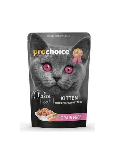Pouch Tavuklu Ve Ciğerli Tahılsız Yavru Kedi Konservesi 85 Gr