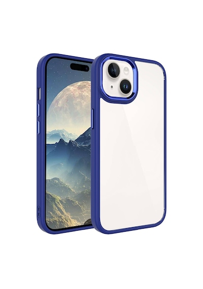 More Tr Apple Uyumlu iPhone 15 Plus Uyumlu Mtr Krom Kılıf-lacivert
