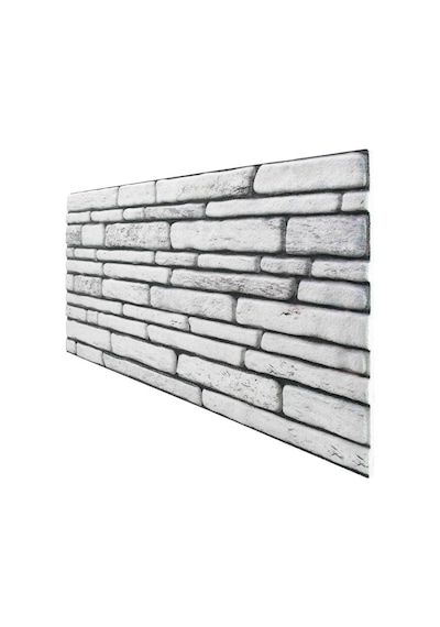 5 Adet X Kesme Taş Desenli 3D Strafor Köpük Duvar Kaplama Paneli (446785901)