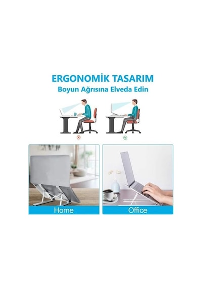 Alüminyum Ayarlı Laptop Yükseltici Ayarlanabilir Katalanır Laptop Tutucu Stand