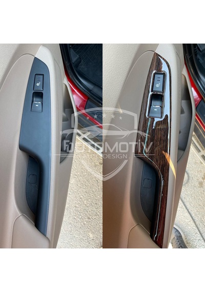 Hyundaı Tucson 2015 / 2020 Koyu Meşe Özel Ahşap Desen Full Set Torpido Konsol Kaplama
