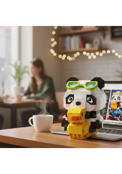 Lz-8634 Ördekli Panda 190 Parça Block Oyuncak-mini Poşet