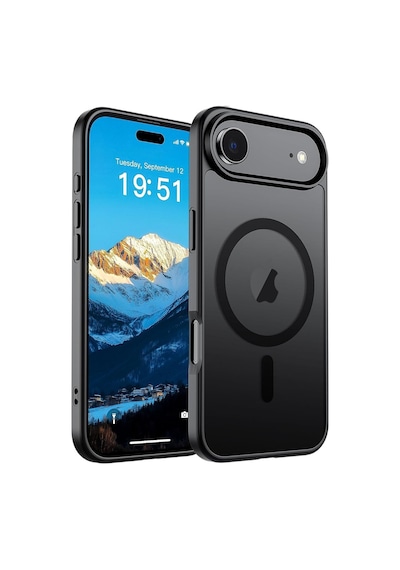 Güçlü Manyetik Telefon Kılıfı, Mag-safe İle Uyumlu Askeri Düzey Düşme Koruması Güçlü Silikon Kenarlar İnce Yarı Saydam Mat Koruyucu Kılıf Siyah, Apple iPhone Uyumlu 17 Air Sku: Zeusb0fcmpgxm2 1