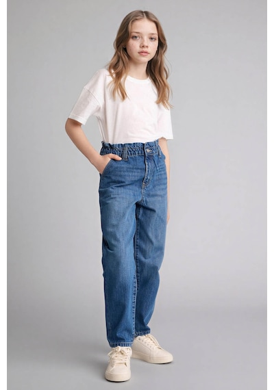 Defacto Paperbag Jean Pantolon Kız Çocuk G0256a826spnm28 Mavi-nm28
