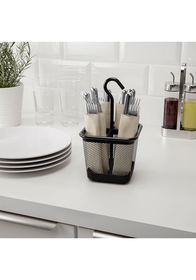 Ikea Uppdatera Çatal Bıçaklık, Antrasit, 12x12 Cm Çok Renkli