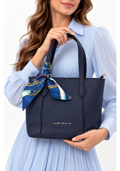 Just Polo Kadın Lacivert Fular Detaylı Orta Boy El Ve Omuz Çantası-bd6086bd