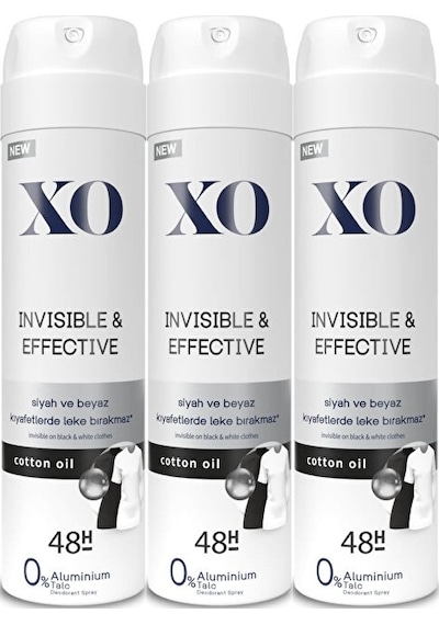 Xo Invisible & Effective Kadın Sprey Deodorant 3 x 150 ML