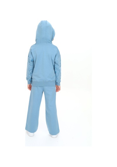Toontoy Kids Toontoy Kız Çocuk 2'li Takım Kolu Baskılı Kapüşonlu Yırtmaçlı Sweatshirt & Beli Lastikli Bol Paça Eşofman Altı - 2 İplik Mavi Toontoy Kids Toontoy Kız Çocuk 2'li Takım Kolu Baskılı Kapüşonlu Yırtmaçlı Sweatshirt & Beli Lastikli Bol Paça Eşofman Altı - 2 İplik Mavi