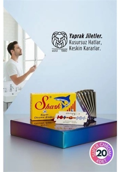 Shark Super Chrome 20 Li Premium Paket - Profesyonel Jilet 717187