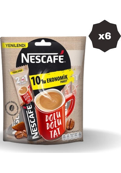 Nestle Nescafe 2n1 Mp 10'lu - 6 Adet Diğer