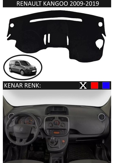 Torpido Koruma Halısı Siyah Kenar Renk Siyah Renault Kangoo 2009-2019 İle Uyumlu
