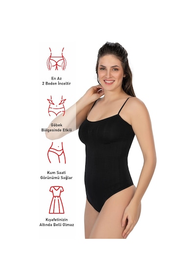 Siyah Mı Emay 1927 İp Askıllı Ripli String Body Siyah