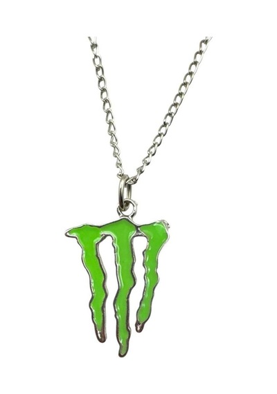 Yeşil Monster Logo Unisex Kolye k Ve Modern Tasarım Çok renkli