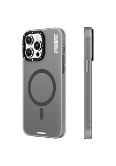 Apple Uyumlu iPhone 15 Pro Max Kılıf Magsafe Şarj Özellikli Youngkit Hidden Sand Serisi Kapak Mavi