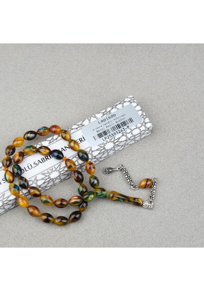 Arizona Katalin Alpaka Püskül Beyzi Kesim 8x12mm Tesbih- Sedefli