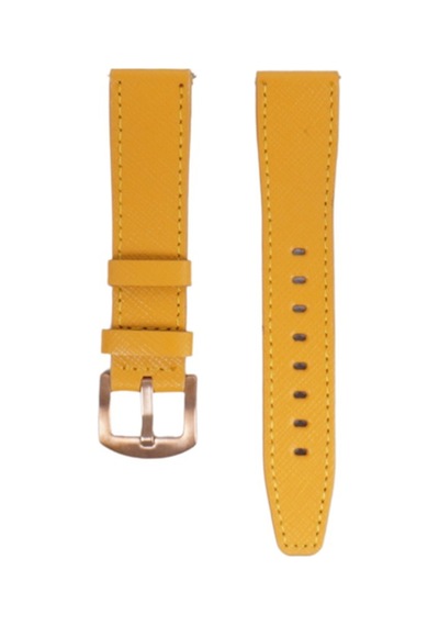 Fro Lw38-43 20 Mm Hakiki Deri Safiano Sarı Kordon Gold Toka