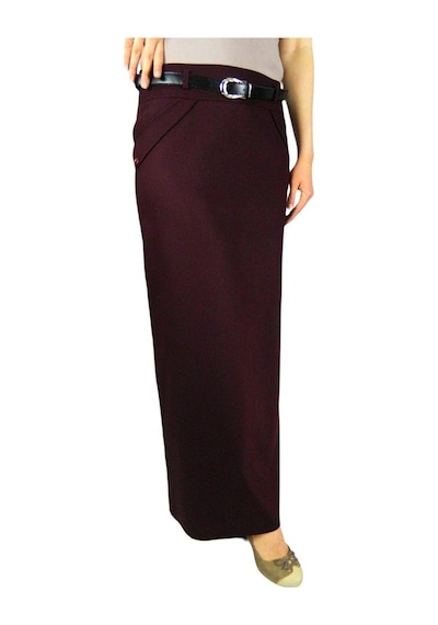 Kadın Bordo Uzun Etek Gkc5277-Bordo-38 Bordo
