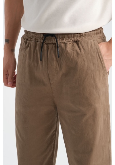 Redline Calmfit Erkek Baggy Kalın Beli Lastikli Pantolon Taba