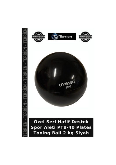 Özel Seri Hafif Destek Spor Aleti Ptb-40 Plates Toning Ball 2 Kg Siyah