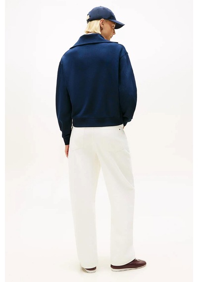 Tommy Hilfiger Kadın Yarım Fermuar Sweatshirt Lacivert